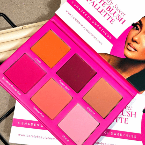 Bare to Beauty Cosmetics Matte Blush Palette