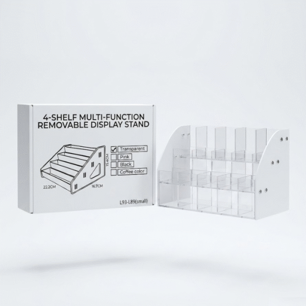 4 shelf multi function removable display stand - small