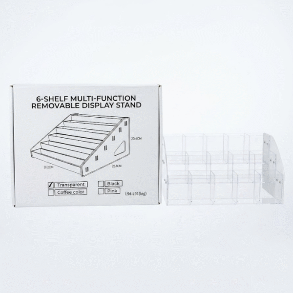 6 shelf multi function removable display stand - big