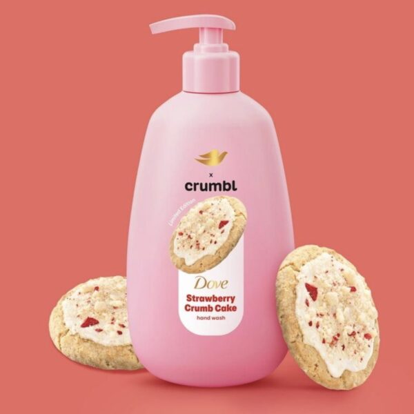 Dove x Crumbl Strawberry Crumb Cake Moisturizing Liquid Hand Wash (12oz)