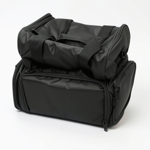 Medium size makeup bag with purse black