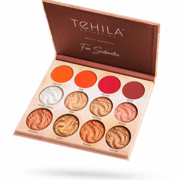 Tehila blush/highlight palette face sculpting