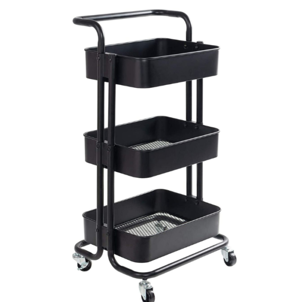 plastic storage unit black