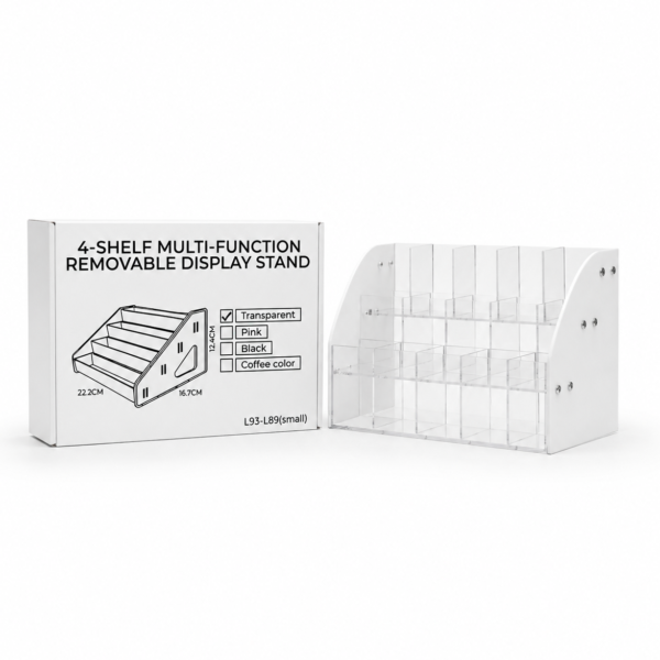 4 shelf multi function removable display stand - small
