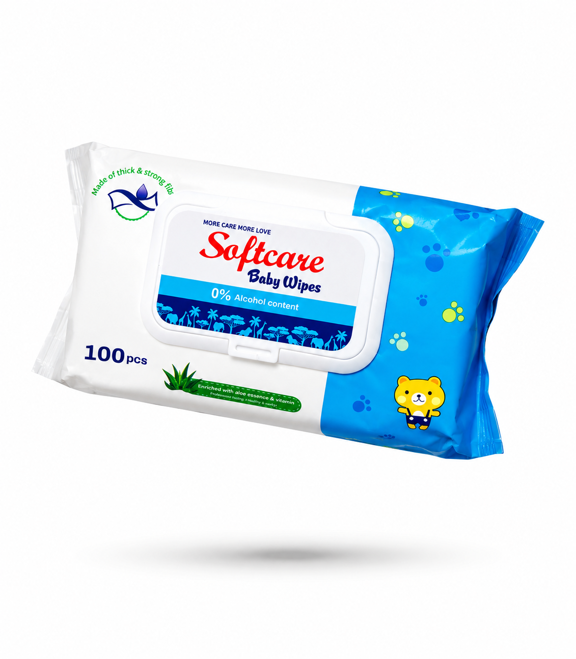 ChatGPT Image Jun 22, 2026, 02_08_33 PM Softcare baby wipes 100 pcs - Image 1