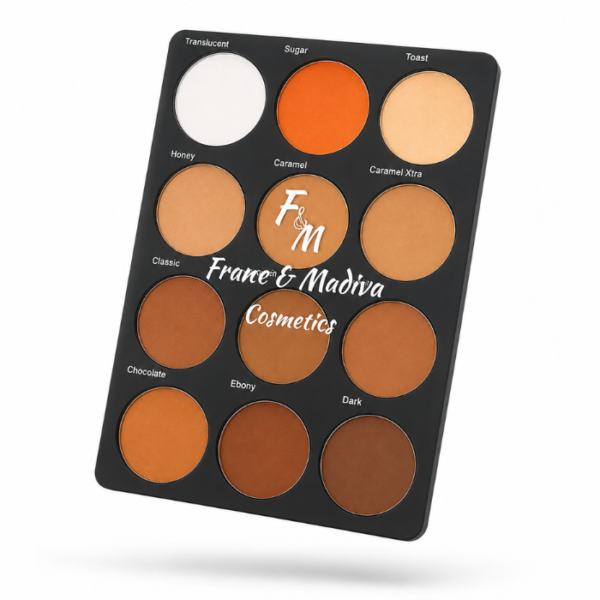 franc & madiva cosmetics diva’s face beat 12 in 1 powder palette