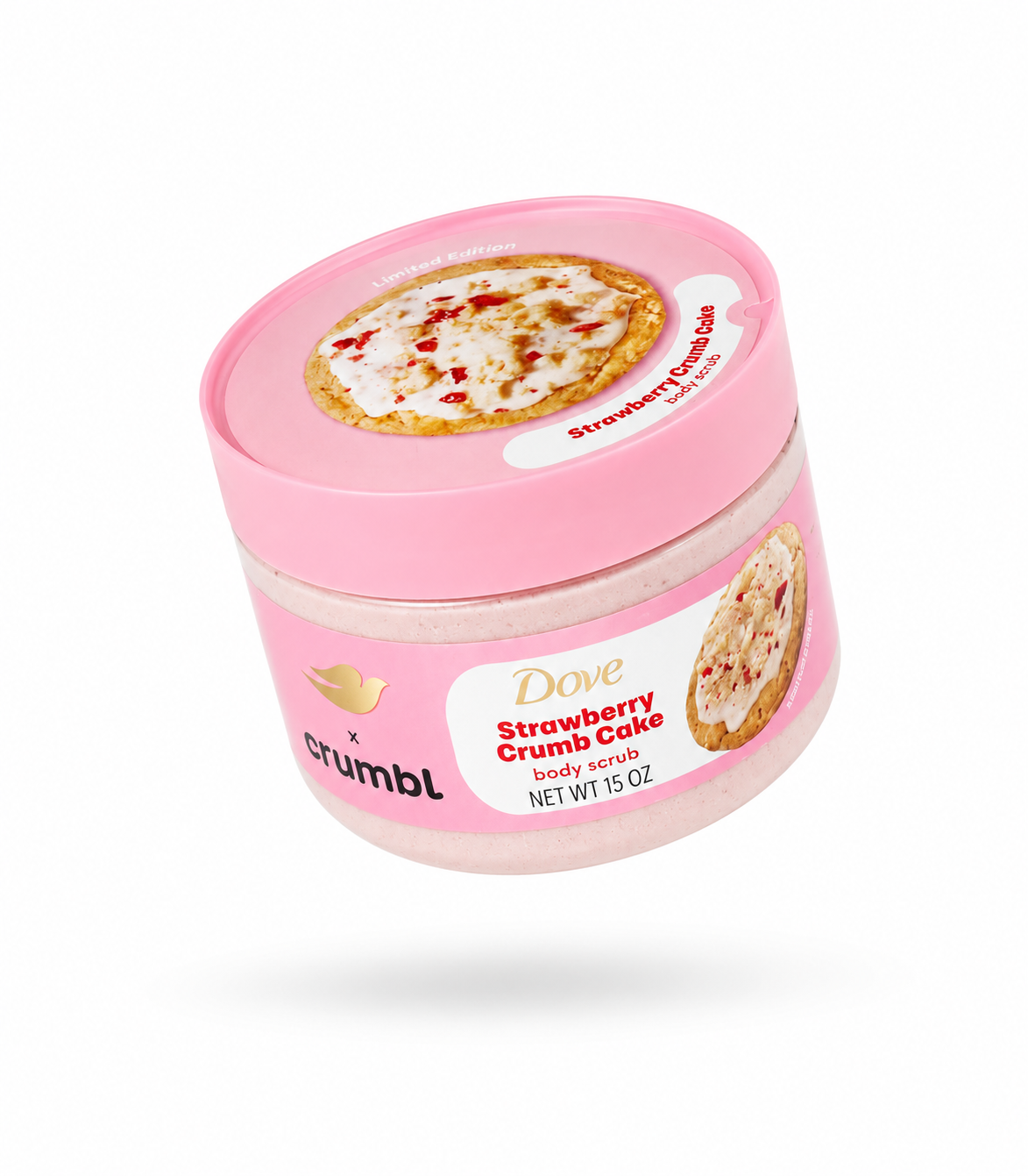 5c5709be-d09c-4226-ac21-1e92302a33d9 Dove Strawberry Crumb Cake Body Scrub - Image 1