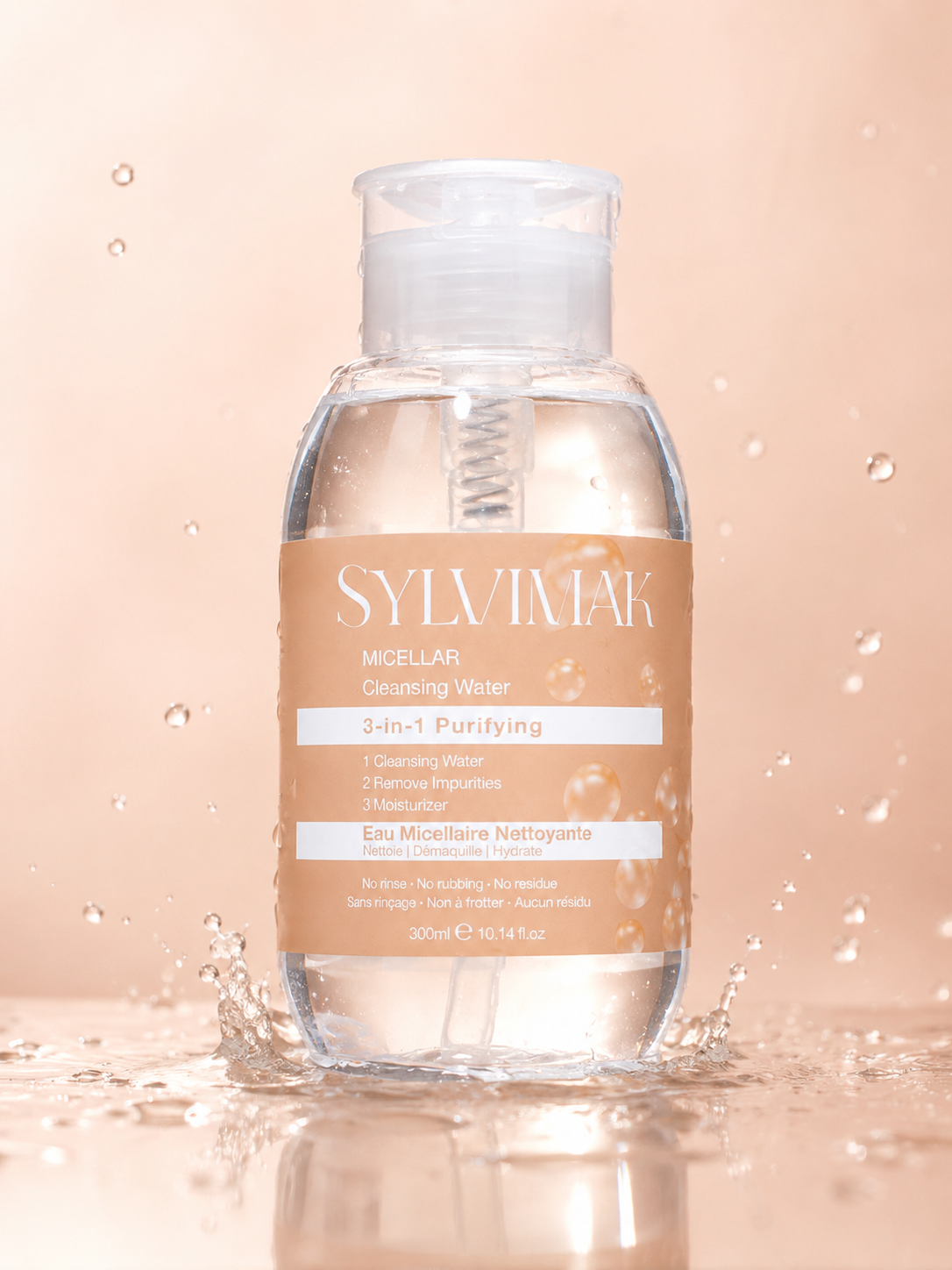 696DAB35-1BA9-4CE8-9F09-FE55D979CE19 SYLVIMAK 3-in-1 Purifying Micellar Cleansing Water (300ml) - Image 1