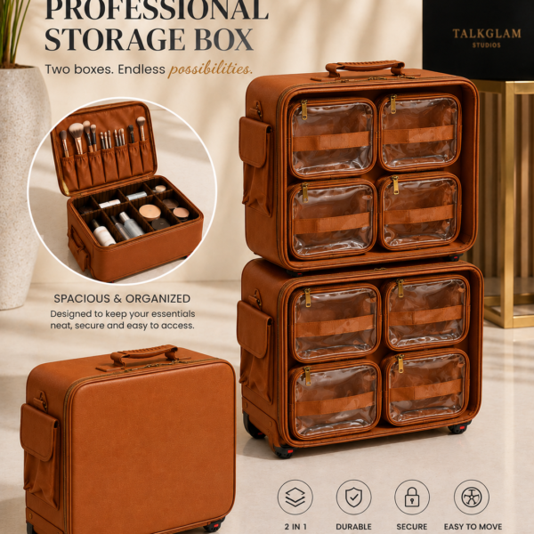 M26 2 in 1 Leather box with 8 pouches in Brown Color