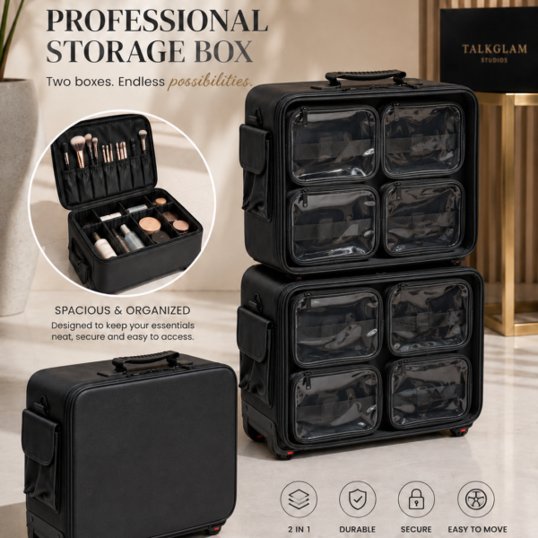 M26 2 in 1 Leather box with 8 pouches in Black Color