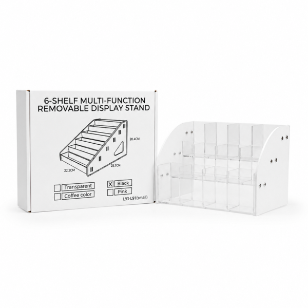 6 shelf multi function removable display stand