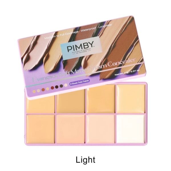 PIMBY Evanesce Soft Matte Cream Concealer Palette in Light (8 Shades)