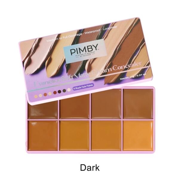 PIMBY Evanesce Soft Matte Cream Concealer Palette in Dark (8 Shades)