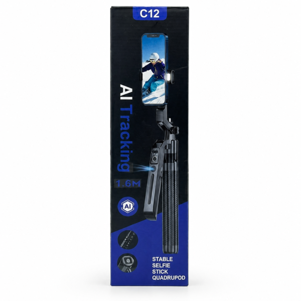 c12 ai tracking selfie stick tripod