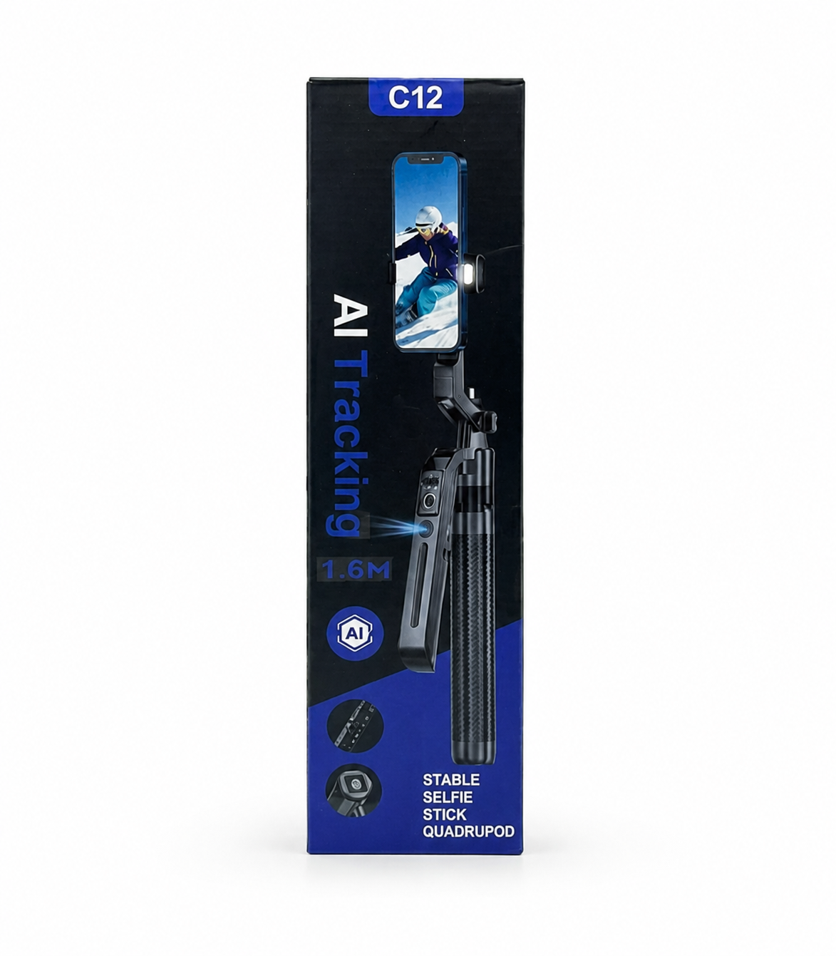cc6bbf43-4c3f-4f07-b75c-b115e54af18e c12 ai tracking selfie stick tripod - Image 1