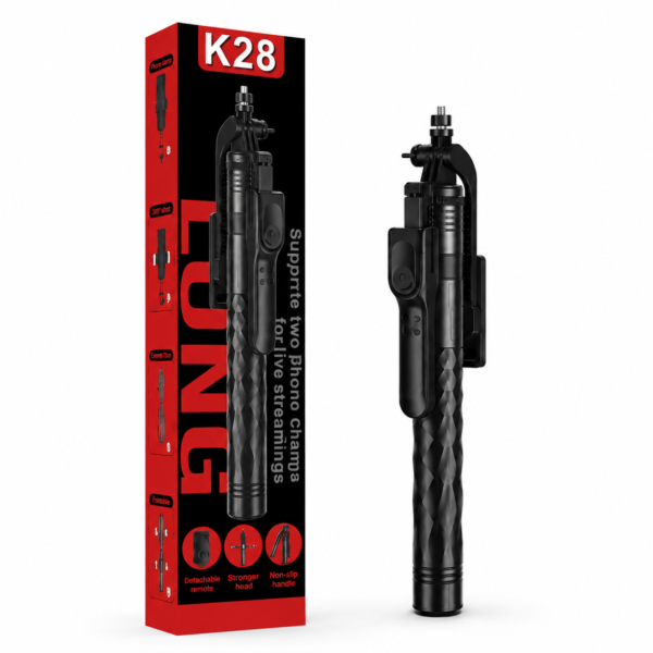 k28 long selfie stick tripod