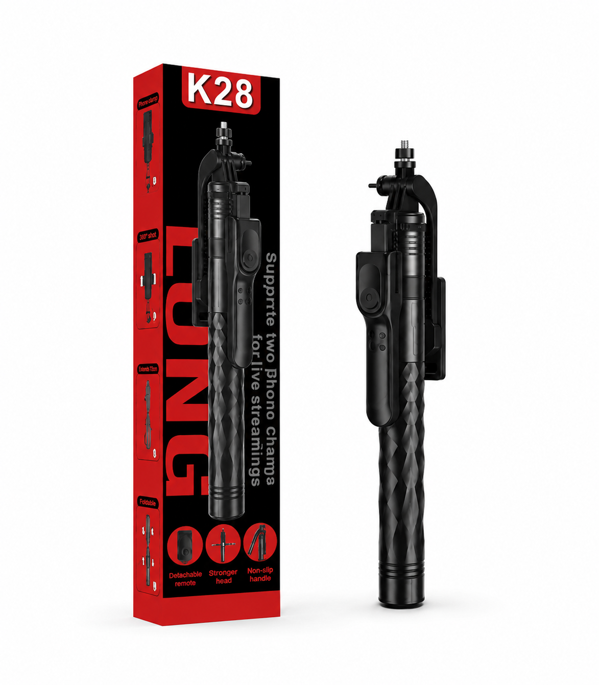 da007e1e-cfae-4ad8-b5de-4f26699941c9 k28 long selfie stick tripod - Image 1