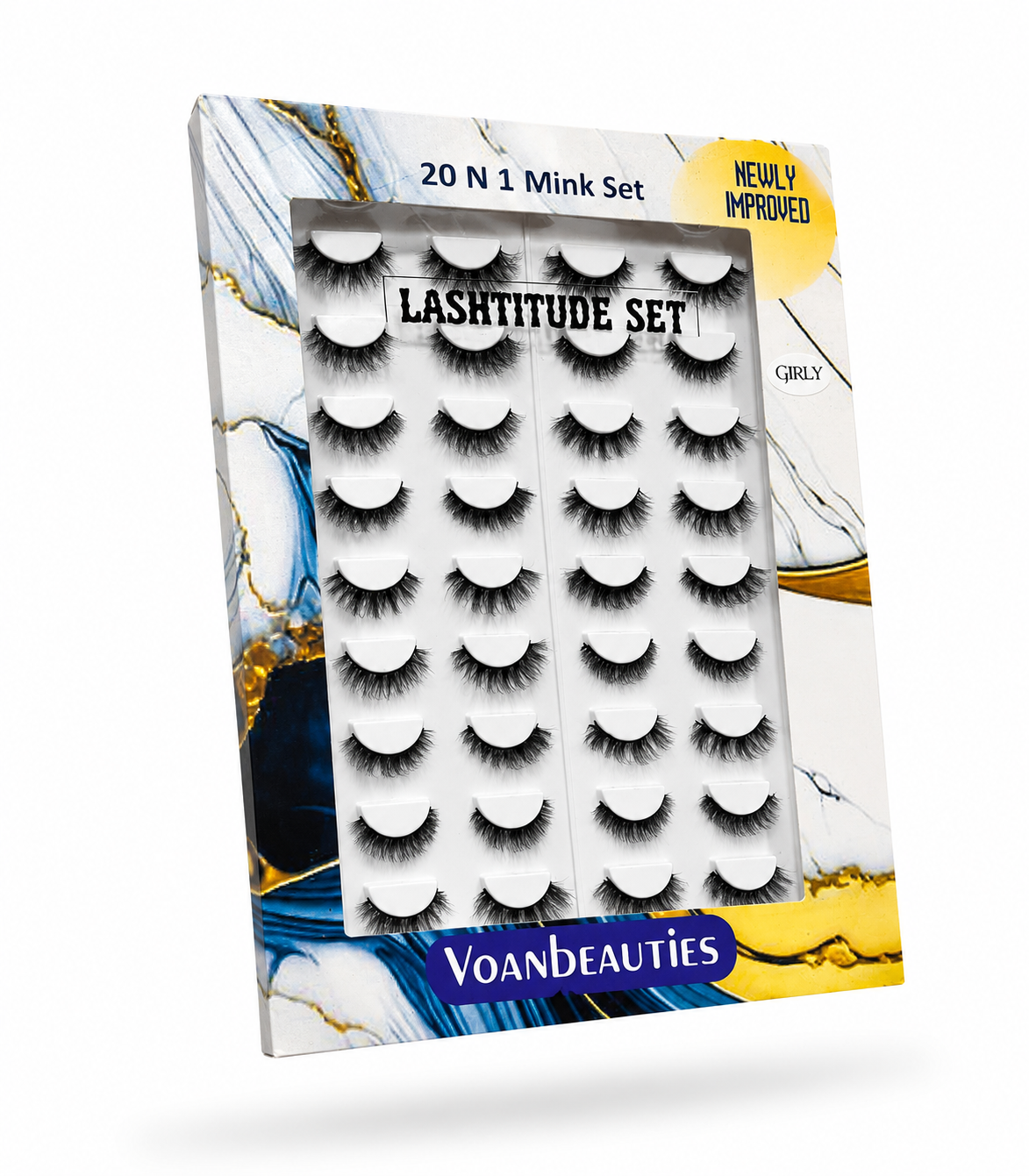 314bc31f-d638-4d36-9c6e-62f1dbc3d5d8 Voanbeauties lashtitude set 20 in 1 mink set girly - Image 1