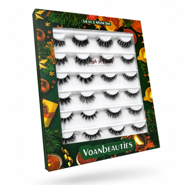 Voanbeauties lash a claus 14 in 1 mink set