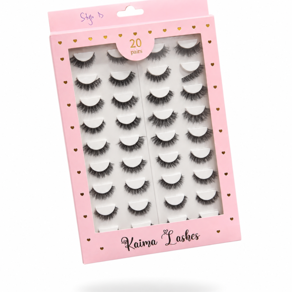 Kaima lashes 20 pairs style D