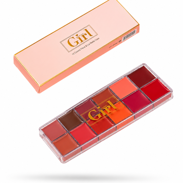 Who's that girl 12 colors face & lip paint case - 01