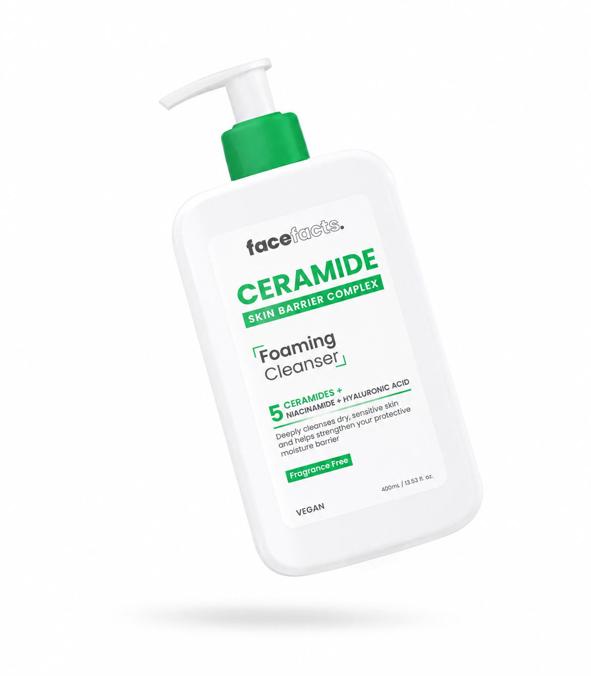 e1bb30d3-5b53-4c36-b871-97162324f468 Facefactss ceramide skin barrier complex foaming cleanser 400ml - Image 1