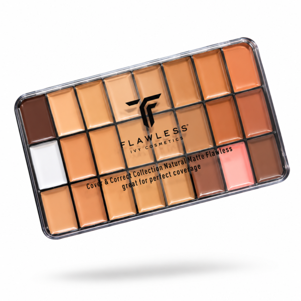 Flawless ivy cosmetics cover & correct collectiion natural and flawles concealer palette