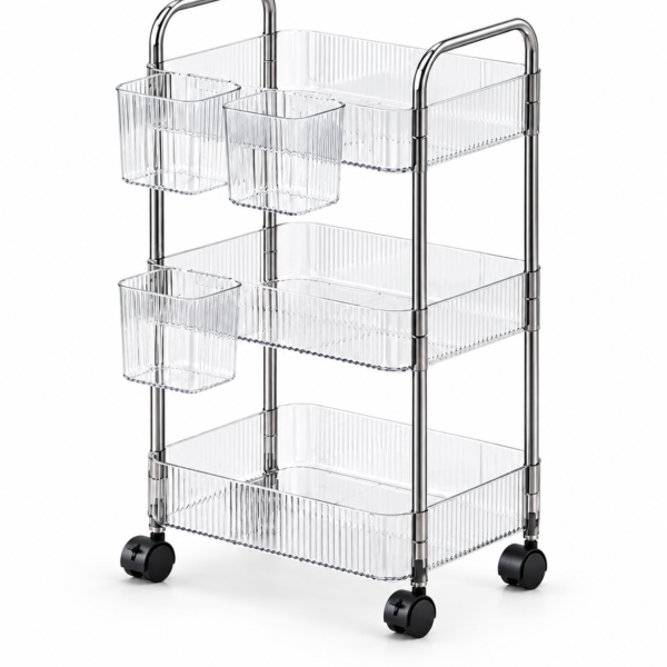 Acrylic 3 step trolley