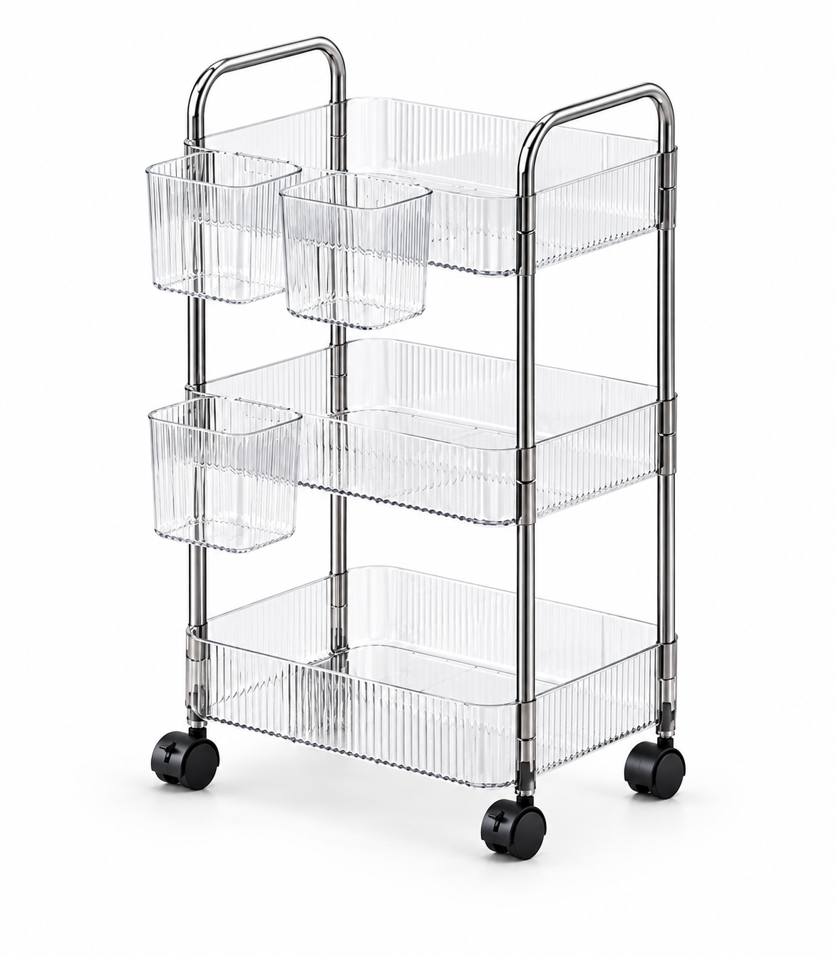 4c1d7d88-730a-4ece-8f28-10211f3e00dc Acrylic 3 step trolley - Image 1