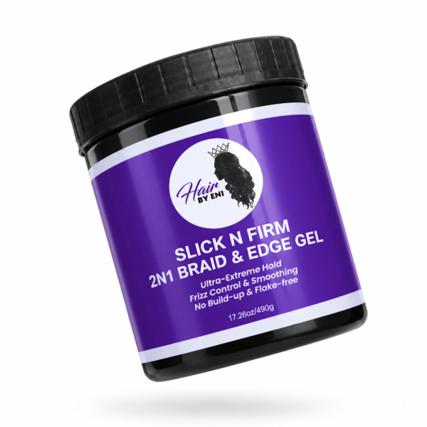 Hair by eni slick n firm 2n1 braid & edge gel 490g