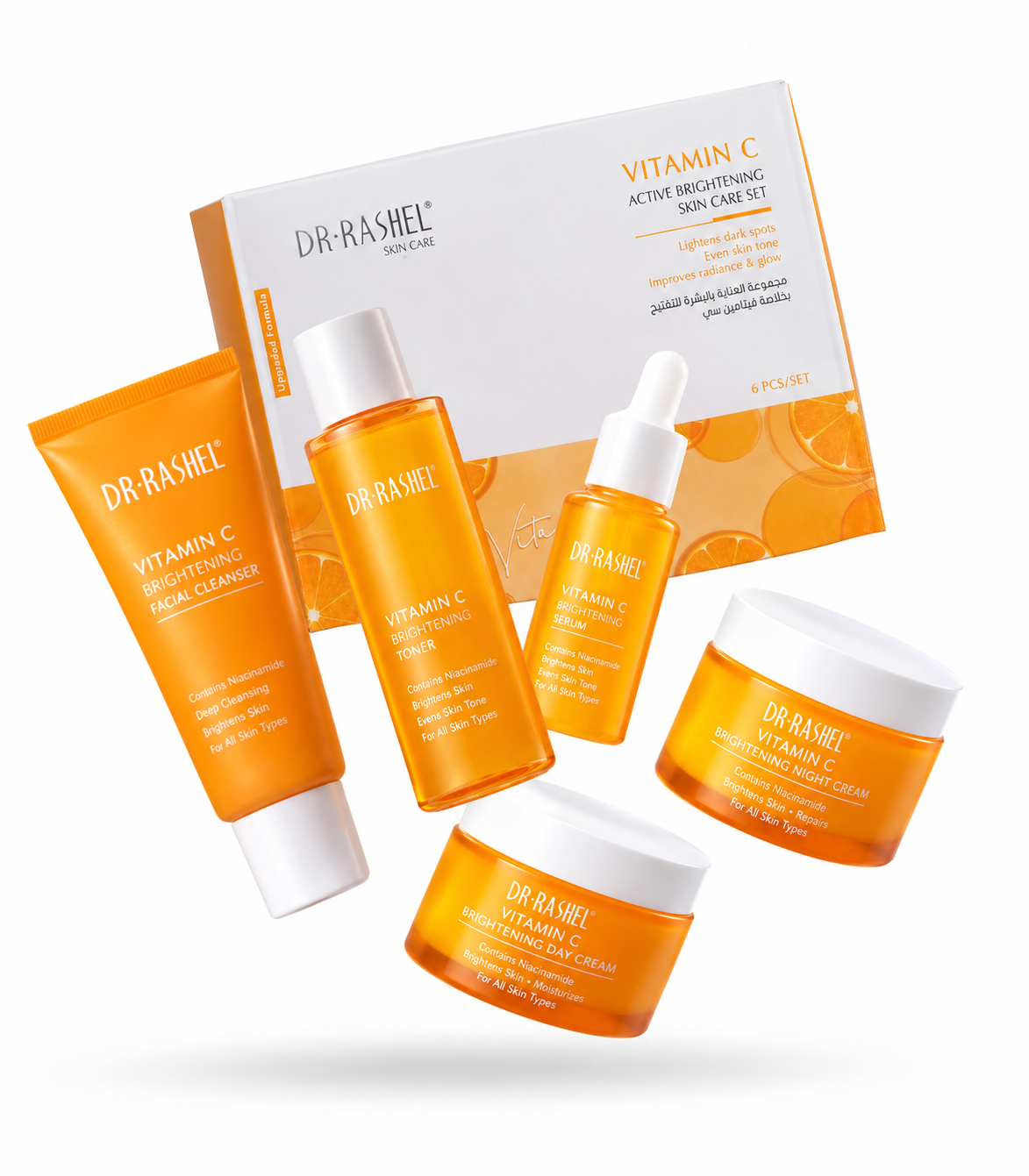 b39c4e49-f868-47c9-8b53-80943e9ae5b5 Dr rashel vitamin c active brightening skincare set 6 pcs - Image 1