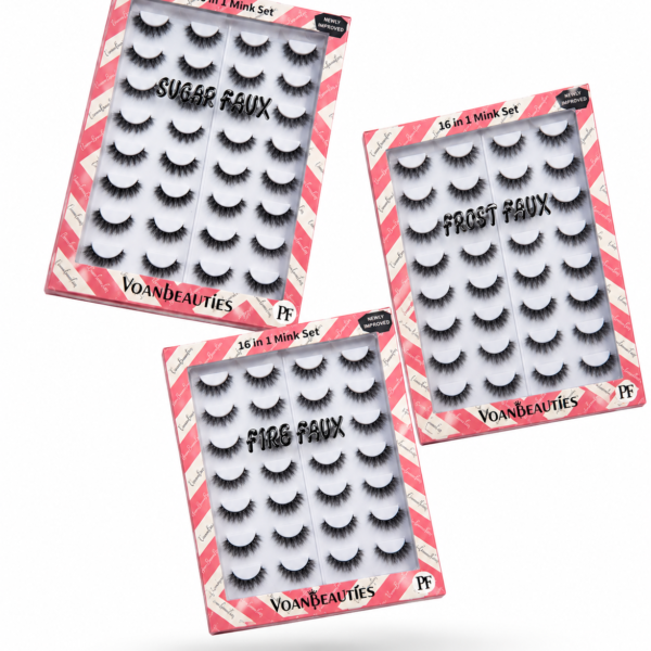 Voan beauties 16 in 1 mink lash set pocket friendly